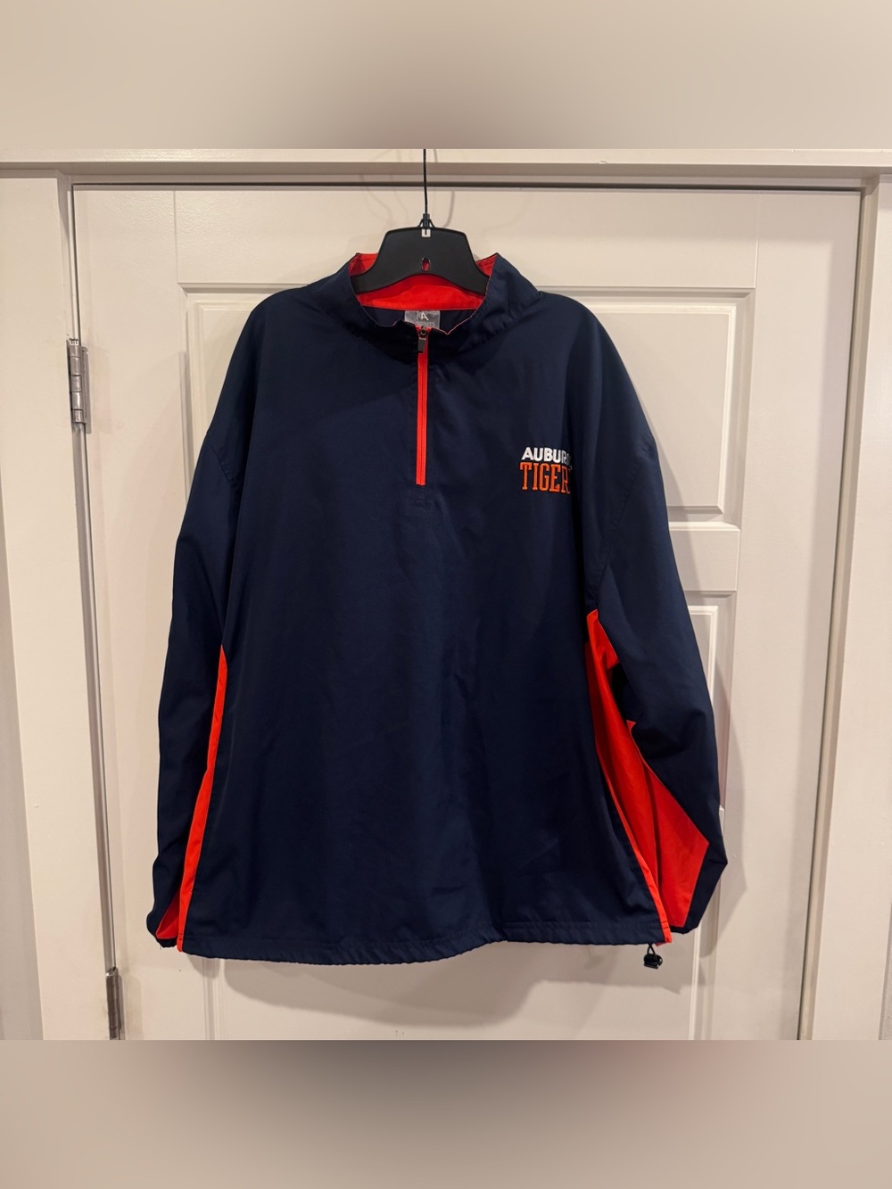 Knights Apparel Men’s Auburn Tigers Quarter Zip Jacket Pullover Size 2XL